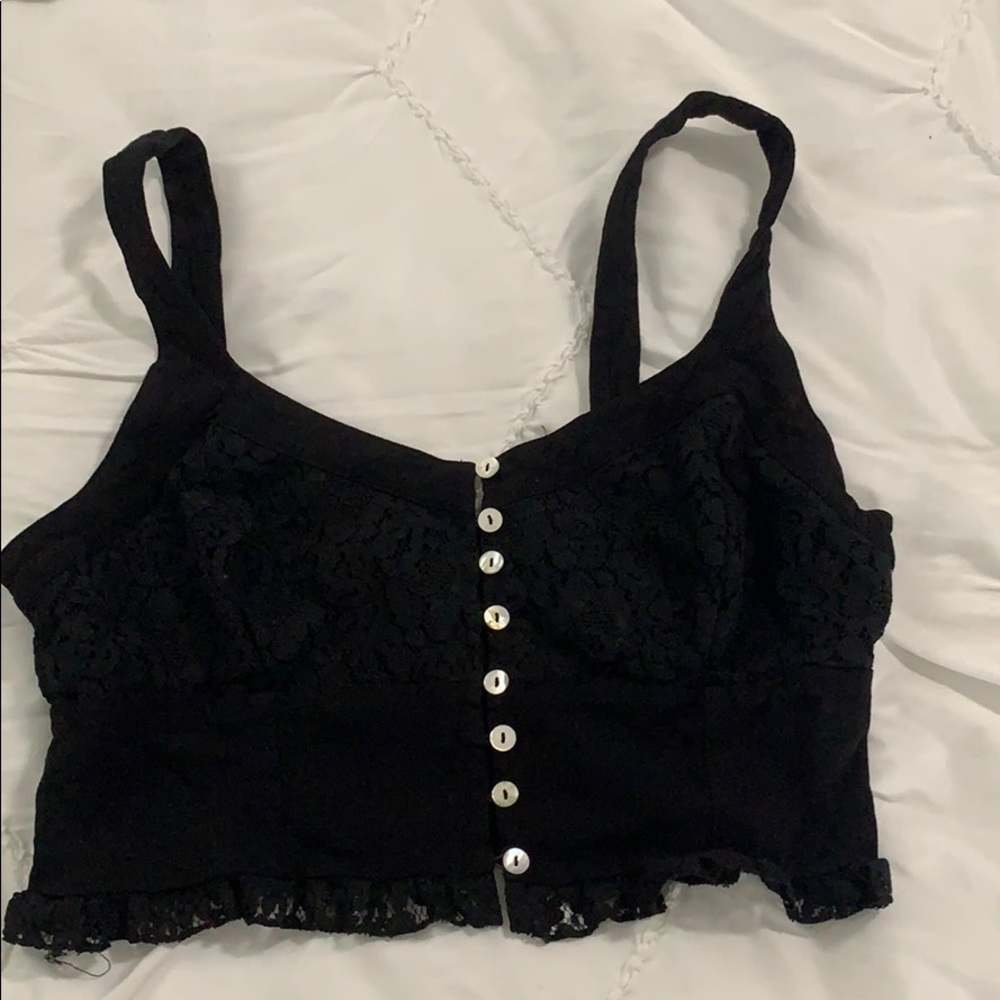 Free People black Crop top